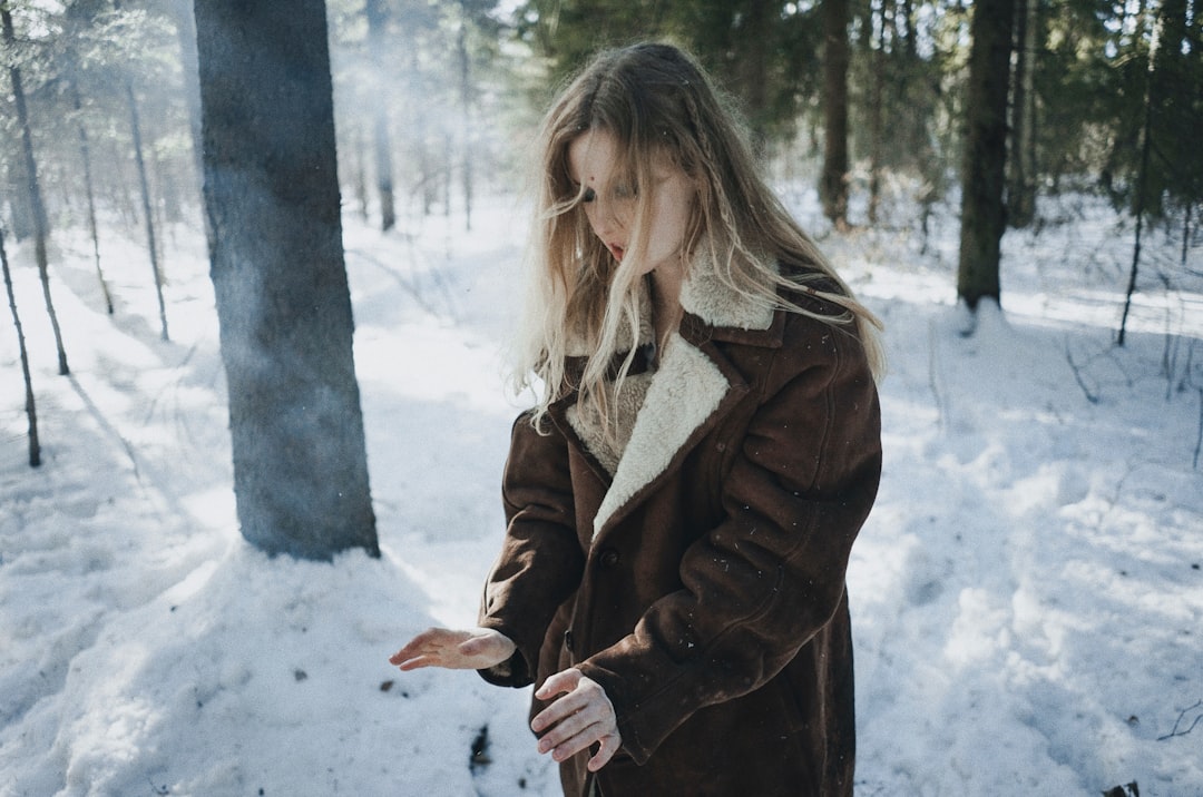 Winter coat styling for apple body shape
