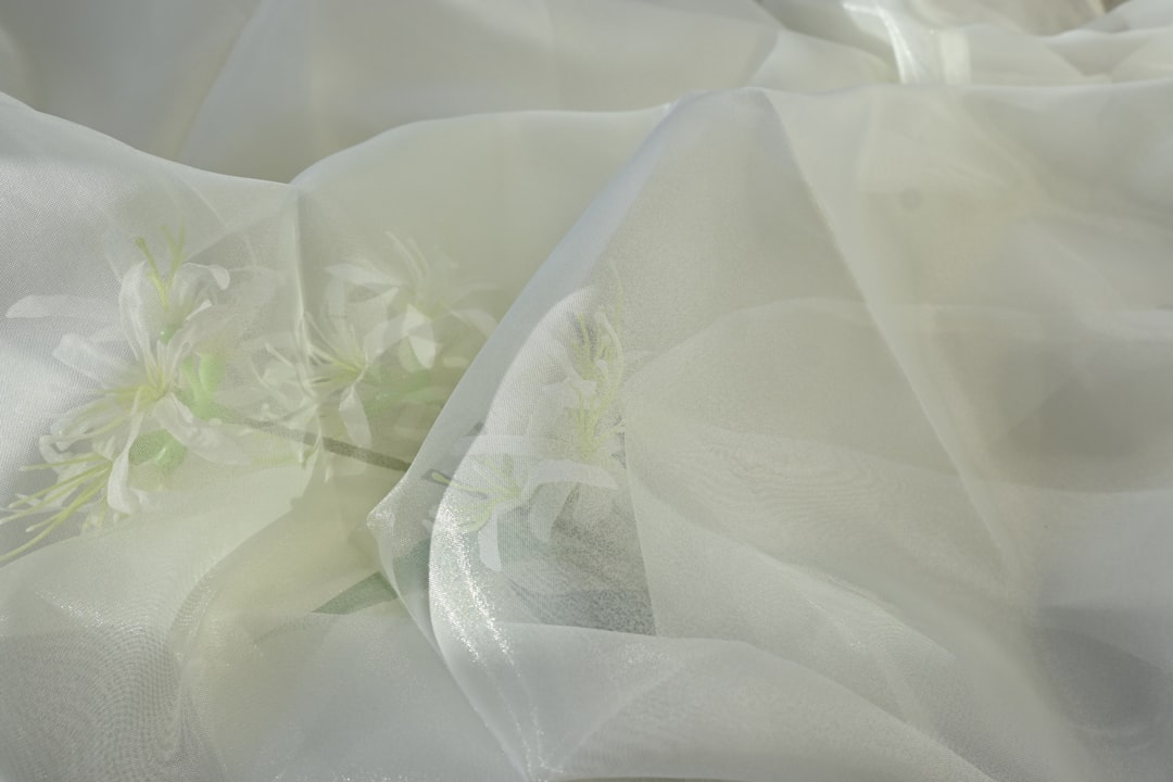 Sheer, lightweight chiffon fabric with a soft drape