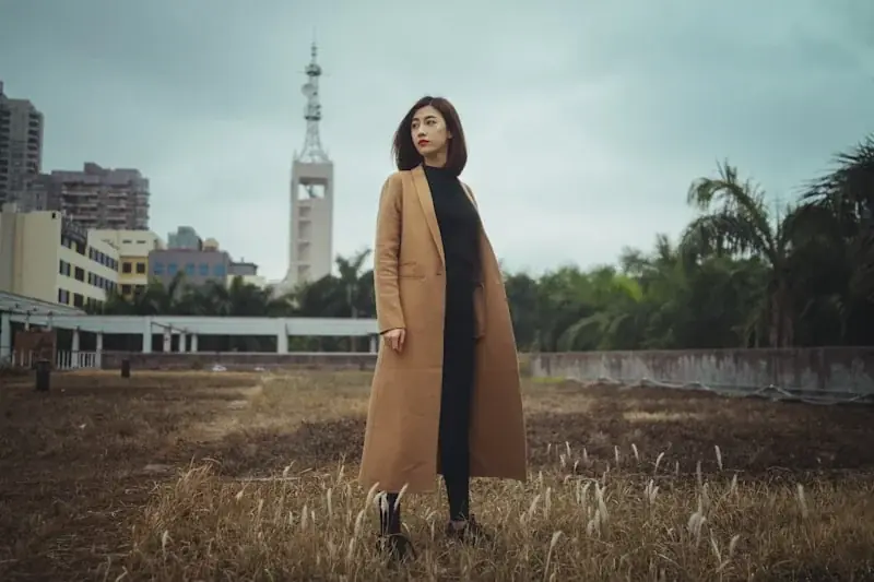 Womens belted coat