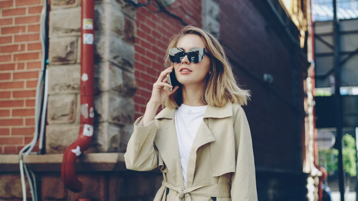 Old money aesthetic outfit in a camel coat and neutral tailoring